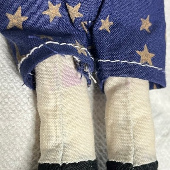 VTG Raggedy Andy Fabric Doll Christmas Holiday Tree Ornament Handmade 7" - Picture 9 of 10